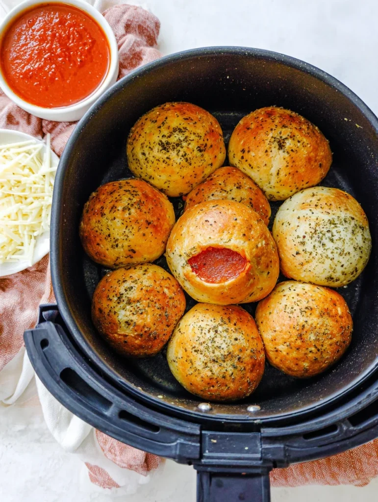 Air Fryer Pizza Bombs