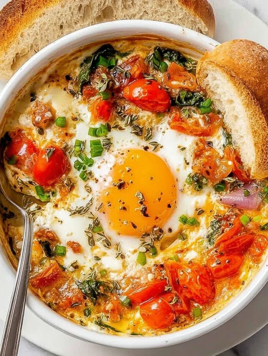 Baked Feta Eggs