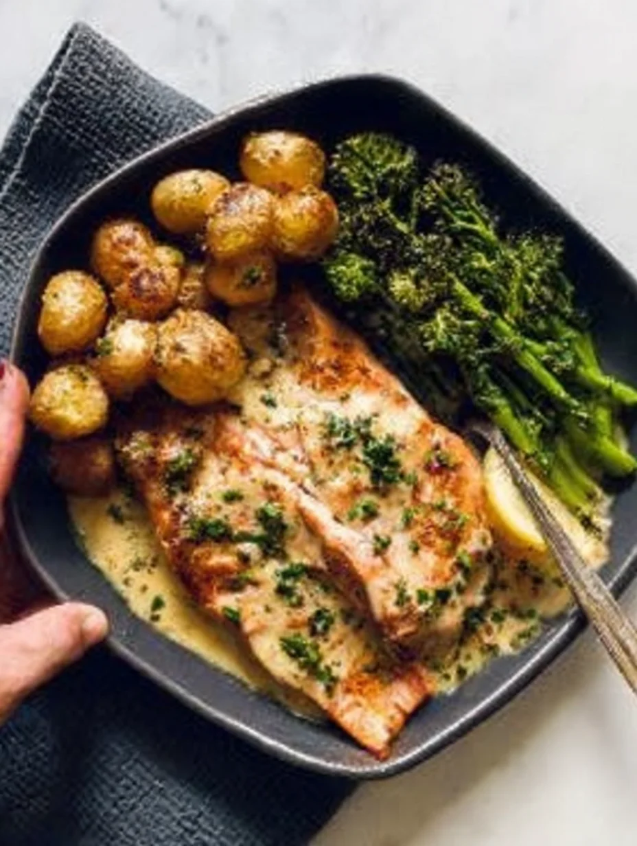 Baked Salmon with Amazing Lemon Sauce