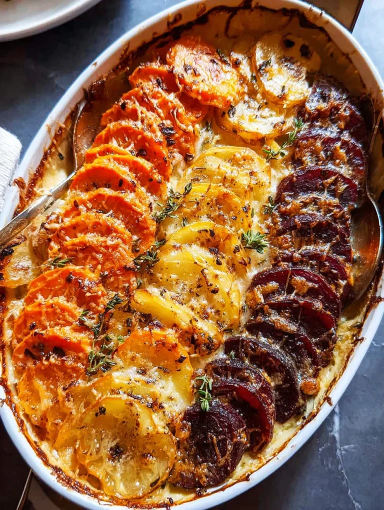 Cheesy Root Vegetable Gratin