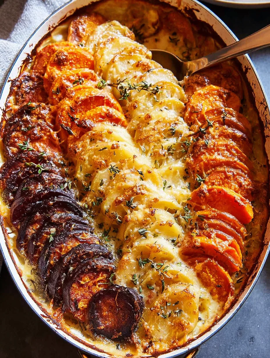 Cheesy Root Vegetable Gratin