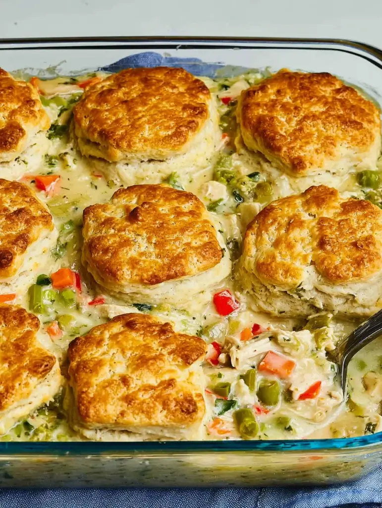 Chicken Pot Pie with Biscuits