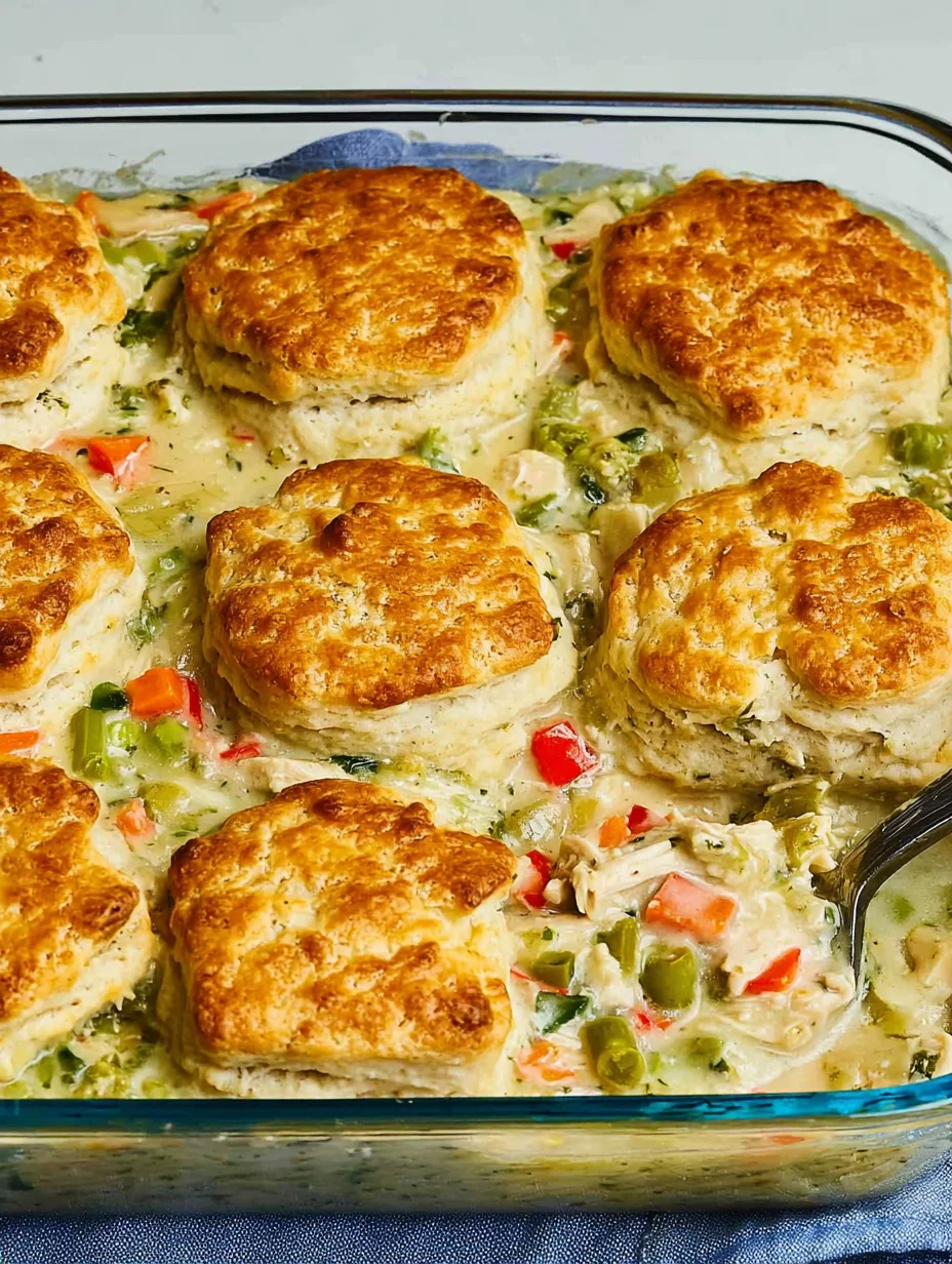 Chicken Pot Pie with Biscuits