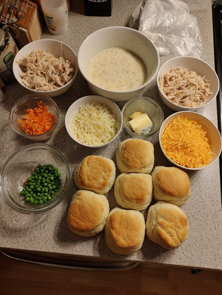 Chicken Pot Pie with Biscuits