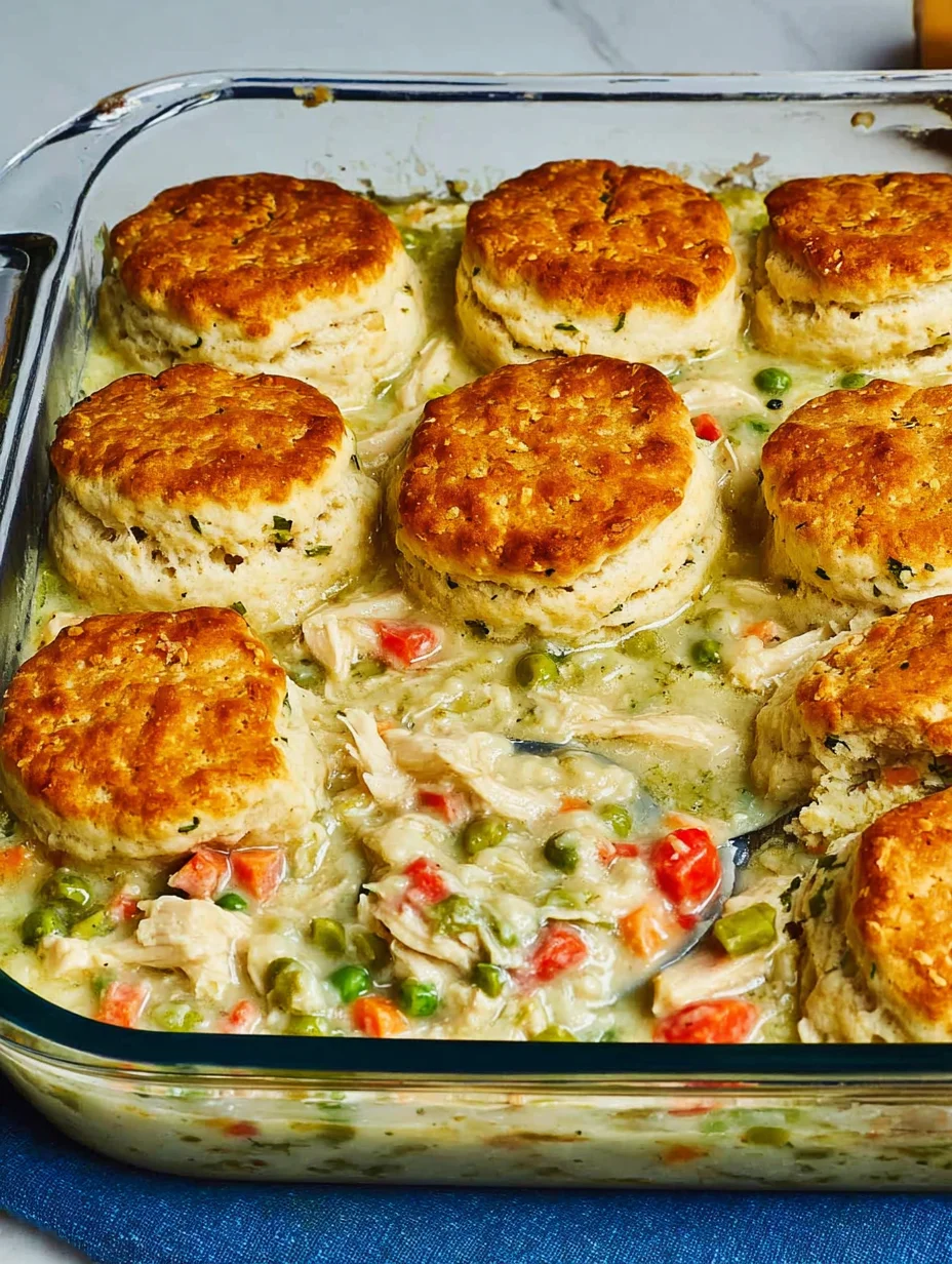 Chicken Pot Pie with Biscuits
