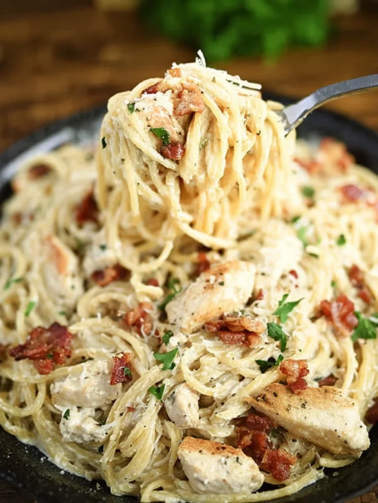Cream Cheese Bacon Chicken Pasta