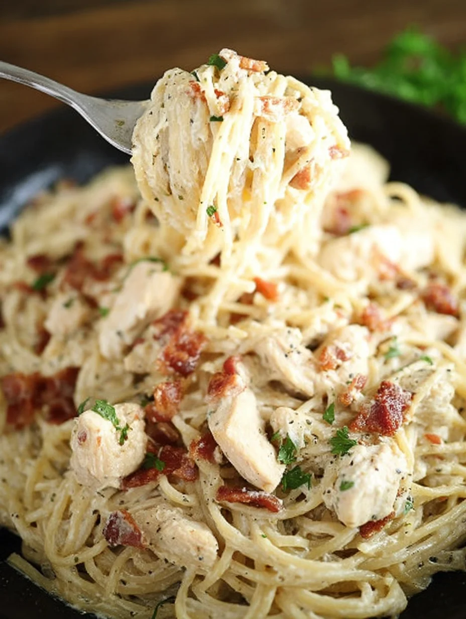 Cream Cheese Bacon Chicken Pasta