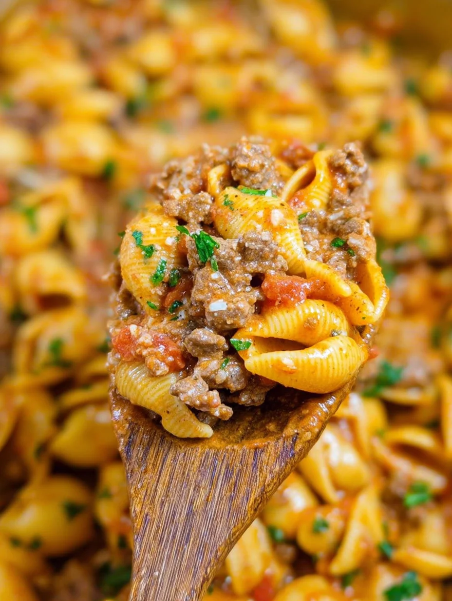 Creamy Beef and Shells