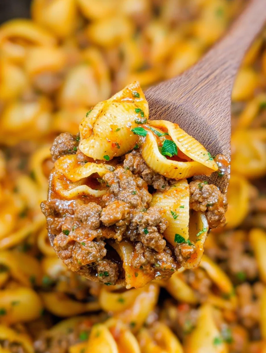 Creamy Beef and Shells
