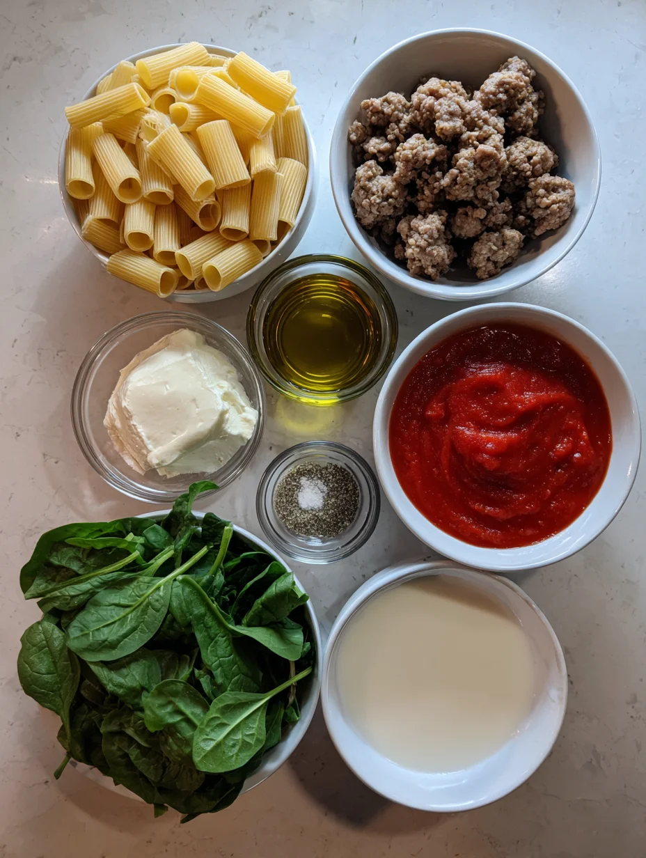 Creamy Sausage Rigatoni