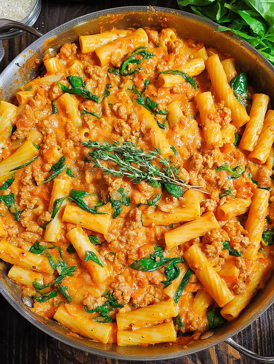 Creamy Sausage Rigatoni