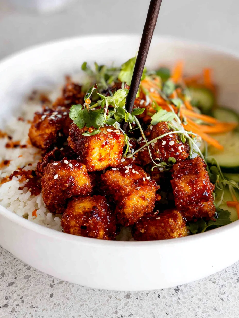Crispy Gochujang Korean Tofu