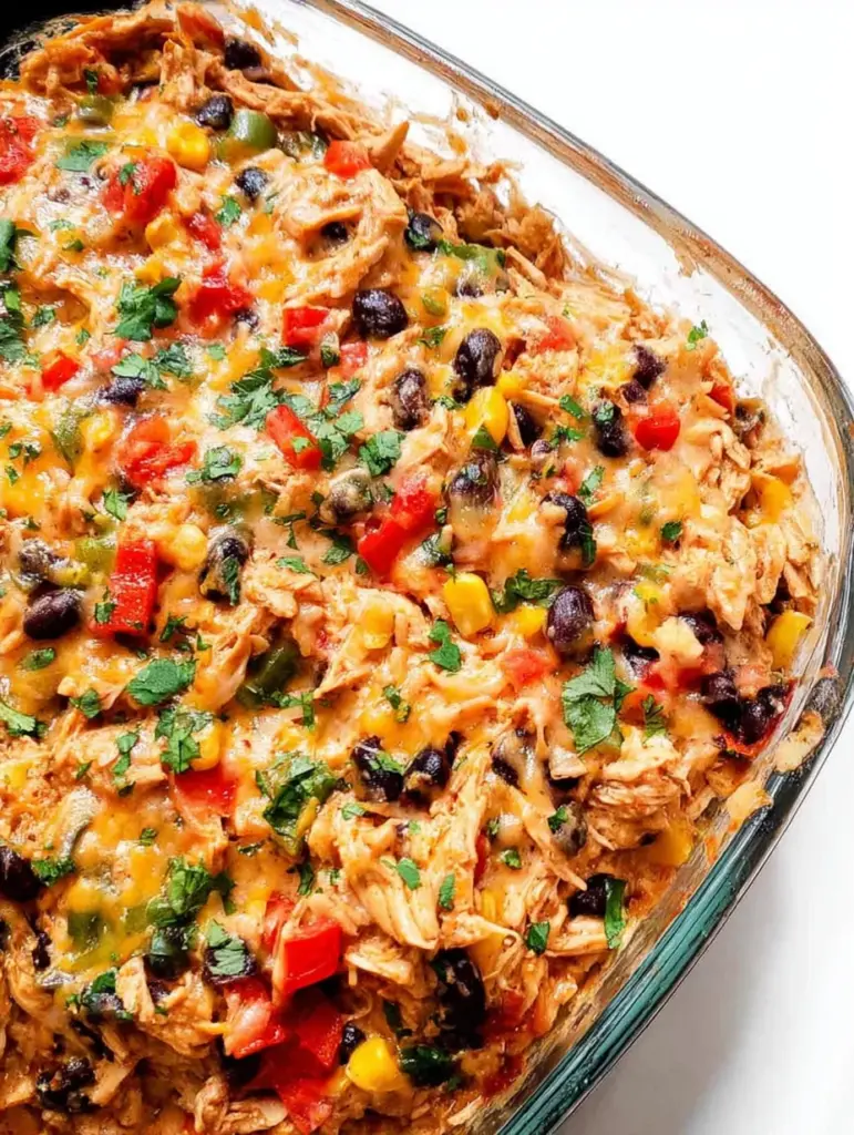 Easy Chicken Burrito Casserole