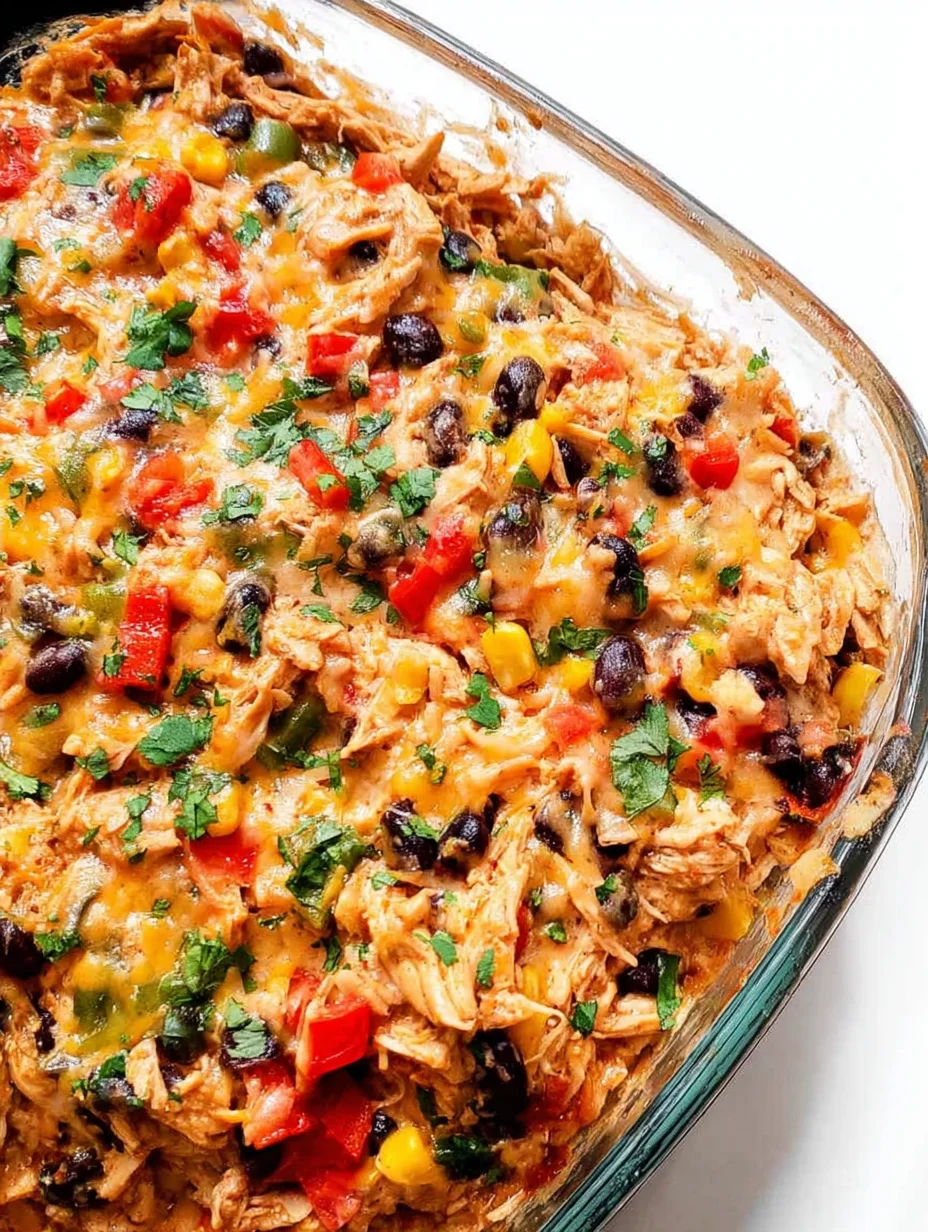 Easy Chicken Burrito Casserole
