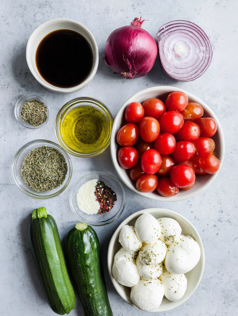 Fresh Cucumber Caprese Salad