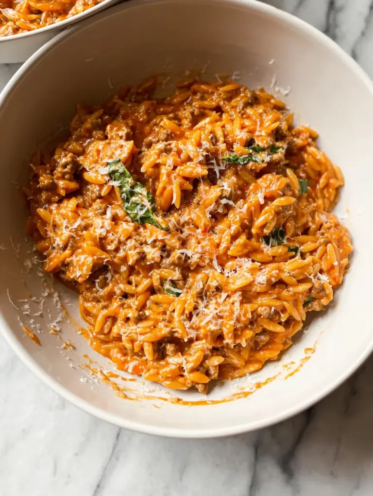 Ground Beef Orzo