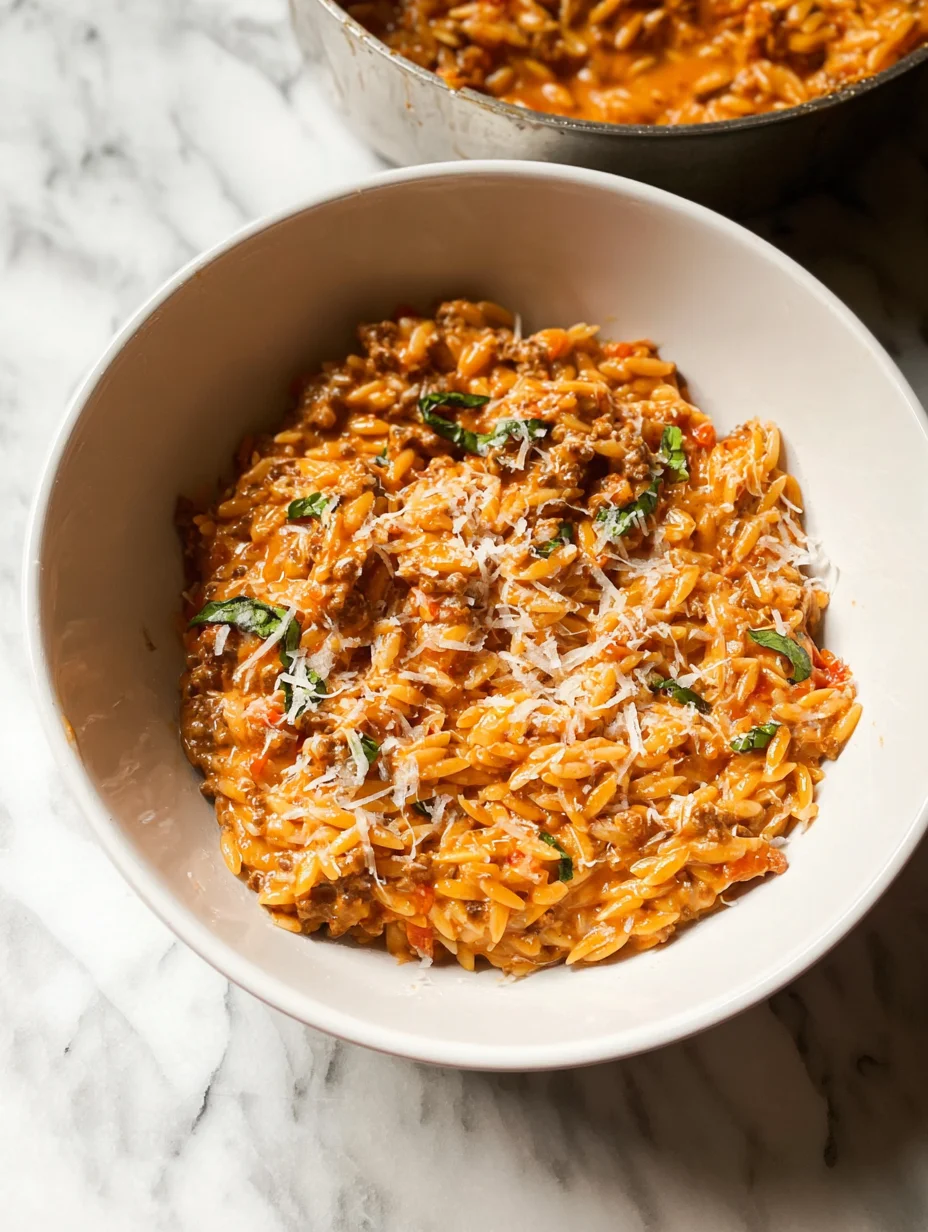 Ground Beef Orzo