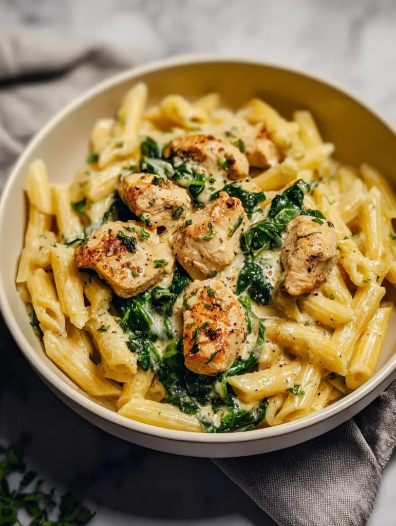 Healthy Garlic Parmesan Chicken Pasta