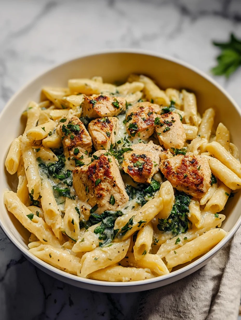 Healthy Garlic Parmesan Chicken Pasta