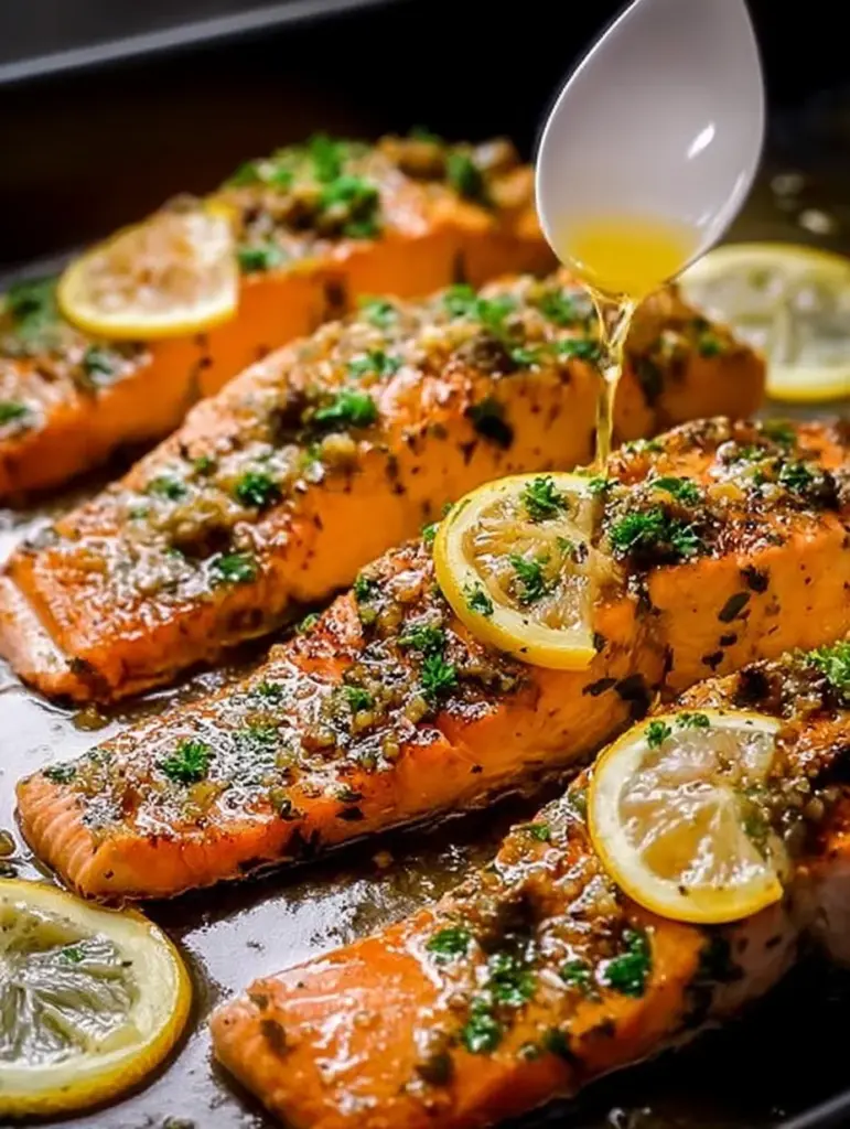 Honey Garlic Butter Baked Salmon