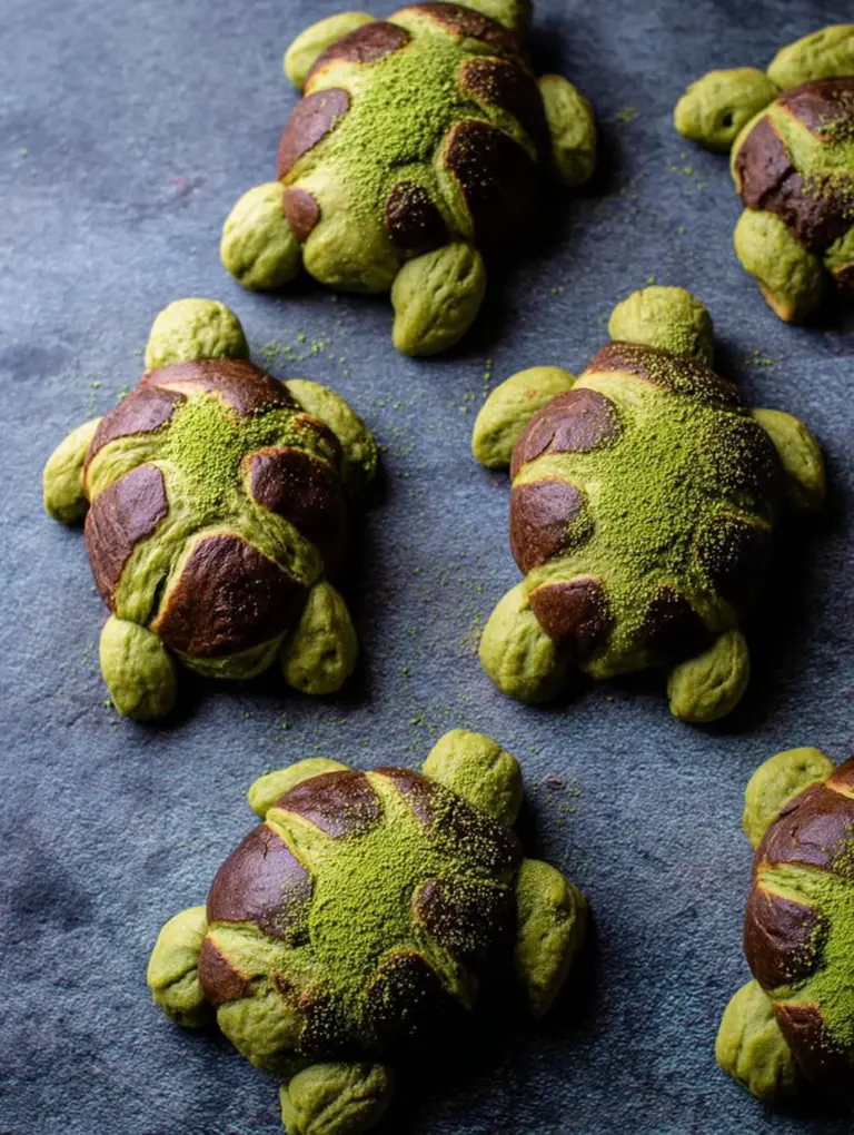 Matcha Milk Bread Turtles