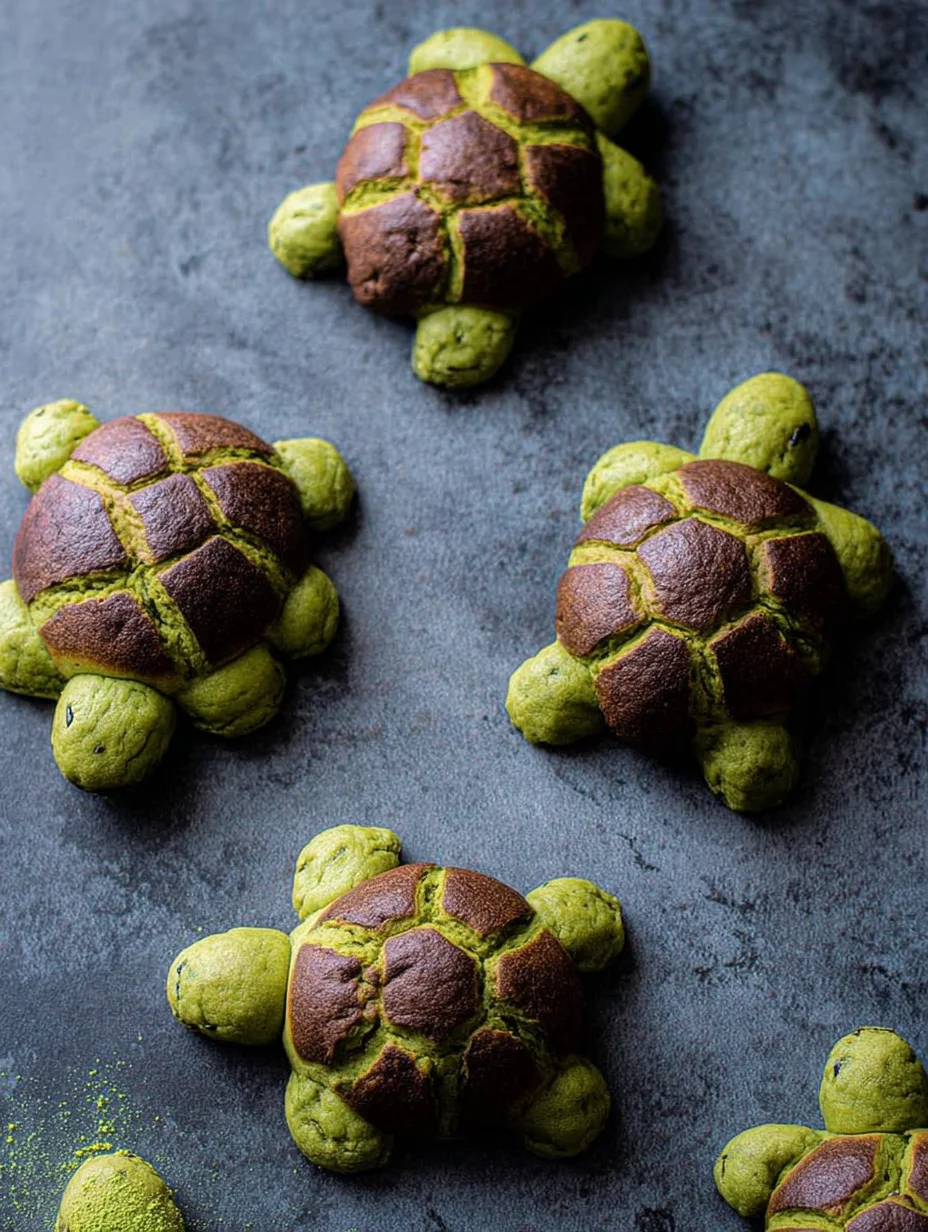 Matcha Milk Bread Turtles