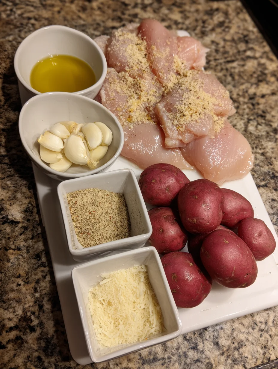 Parmesan Crusted Chicken Sheet Pan Dinner