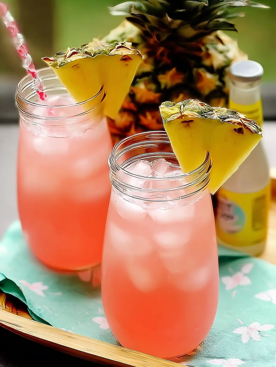 Pineapple Pink Lemonade Party Drink