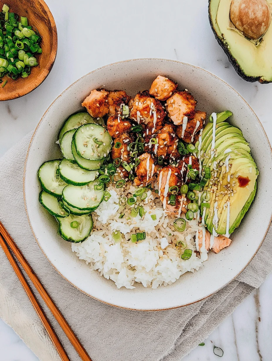 Spicy Salmon Bowls with Coconut Rice