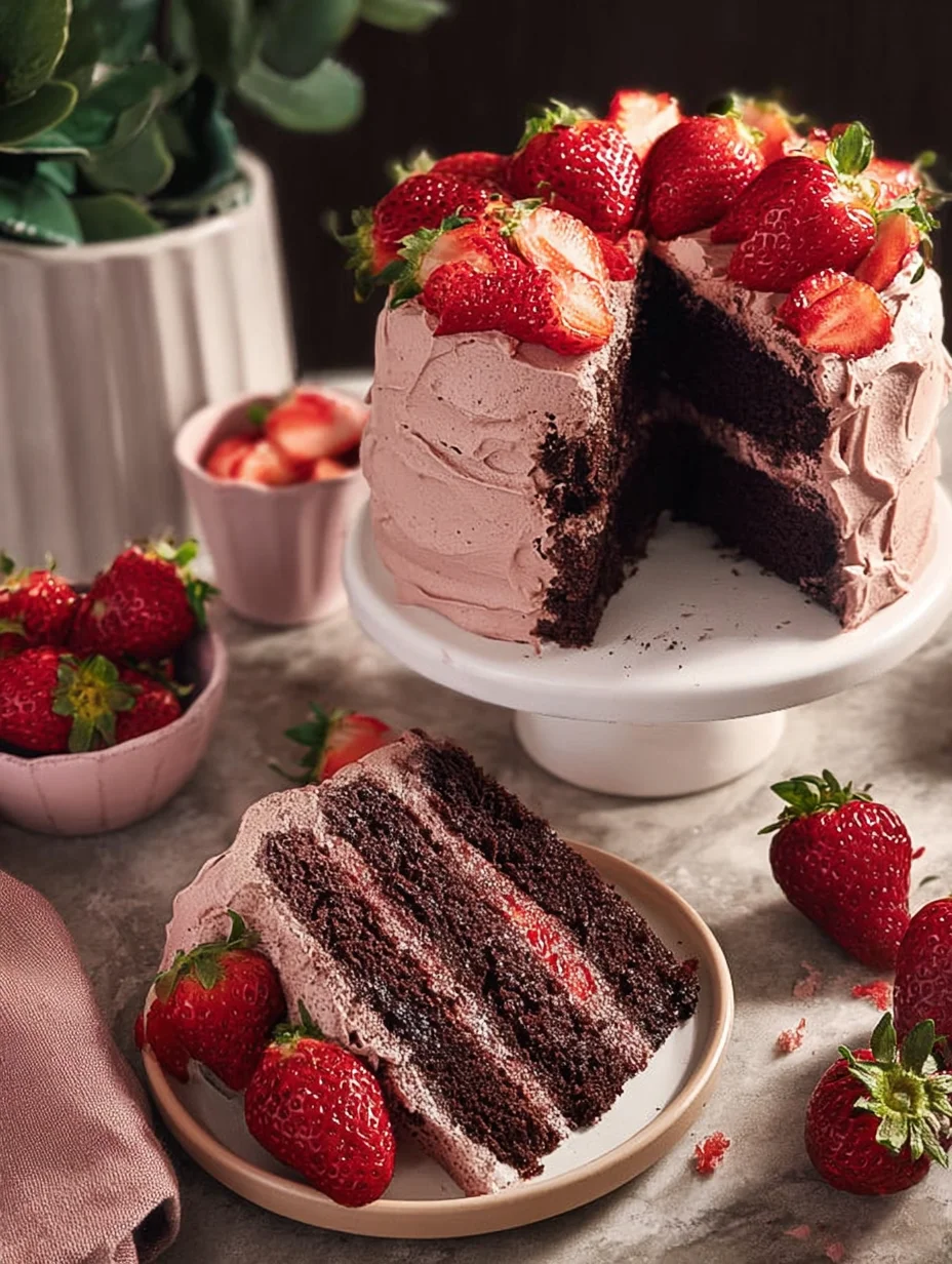 Strawberry Chocolate Cake