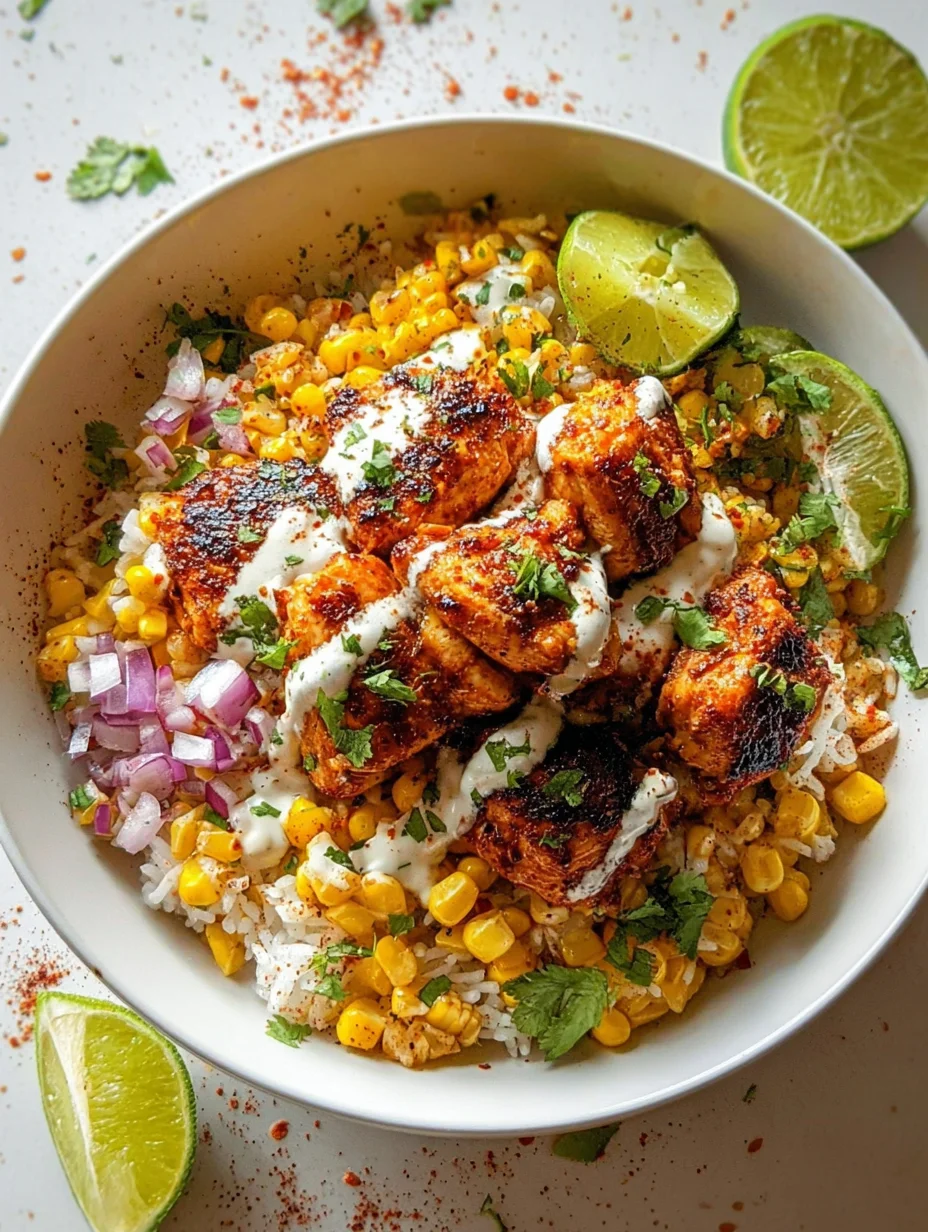 Street Corn Chicken Rice Bowl