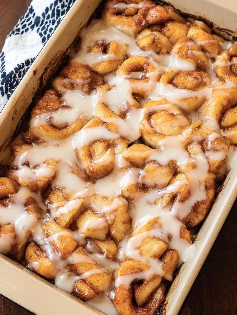 2 Ingredient Apple Cinnamon Roll Bake
