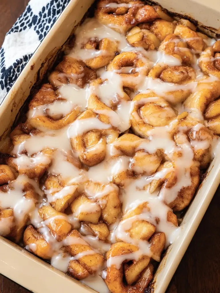 2 Ingredient Apple Cinnamon Roll Bake