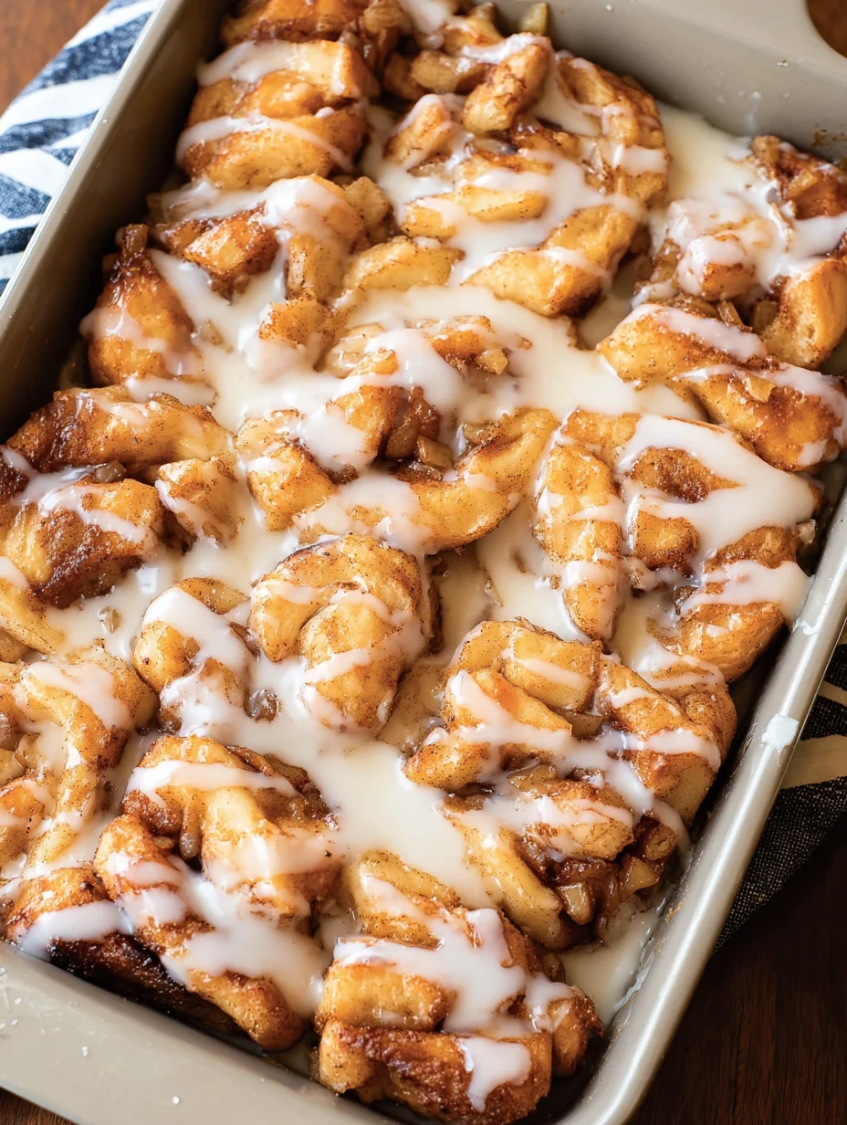 2 Ingredient Apple Cinnamon Roll Bake