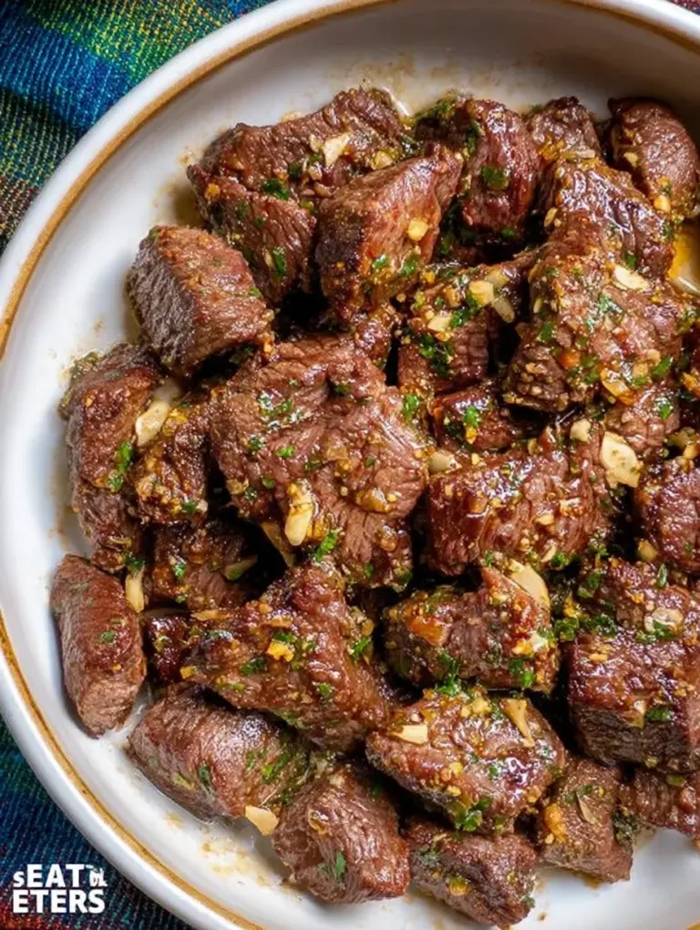 Air Fryer Garlic Butter Steak Bites