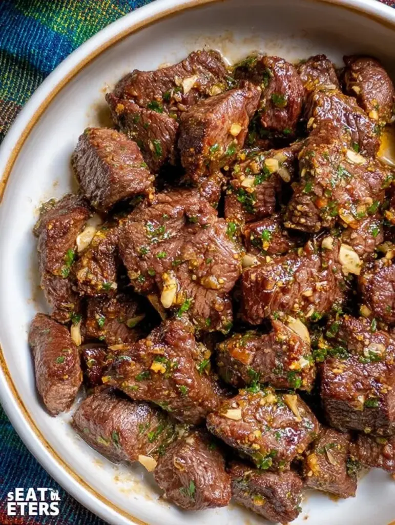 Air Fryer Garlic Butter Steak Bites