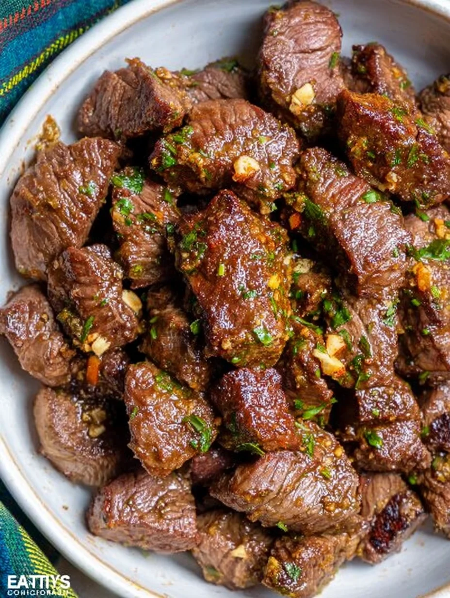 Air Fryer Garlic Butter Steak Bites