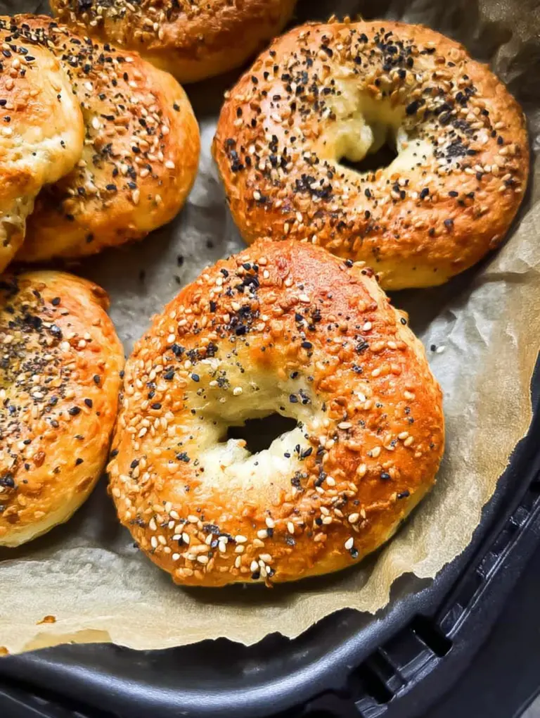 Air Fryer Protein Bagels
