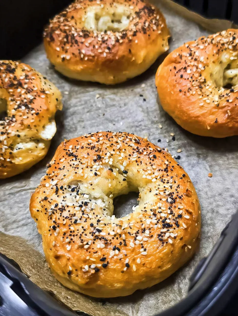 Air Fryer Protein Bagels
