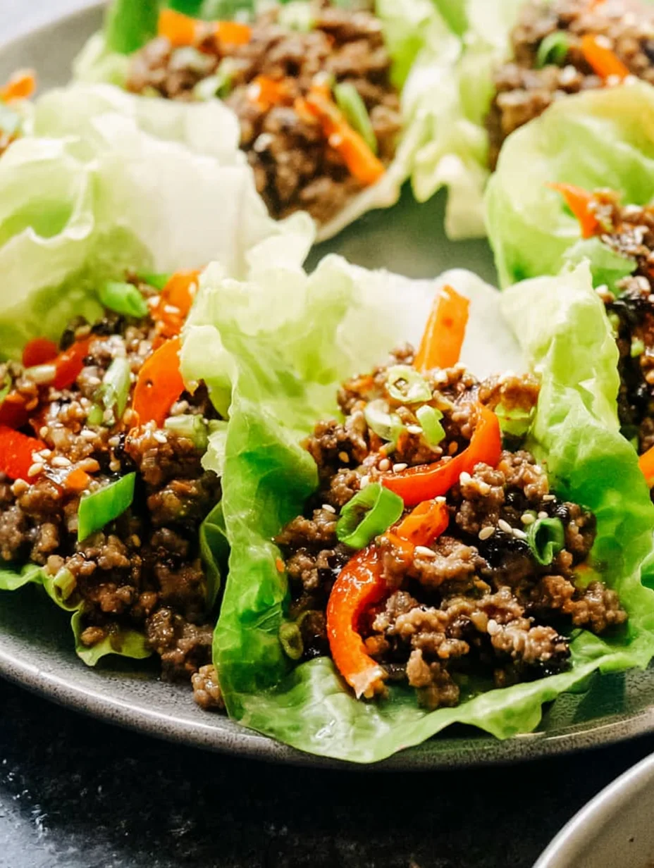 Asian Style Ground Beef Lettuce Wraps