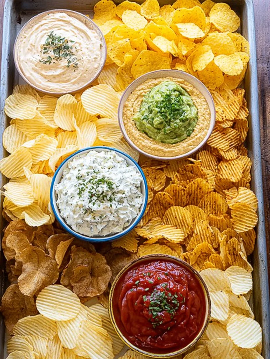Chips and dip platter