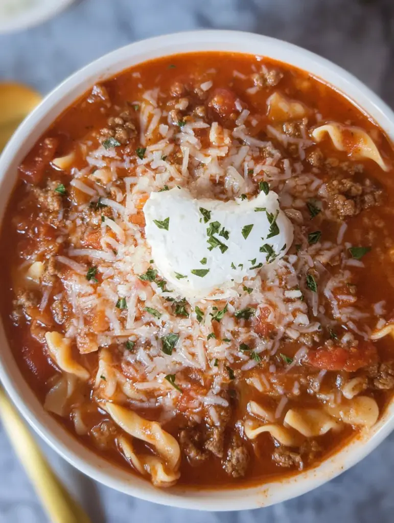 Easy Lasagna Soup