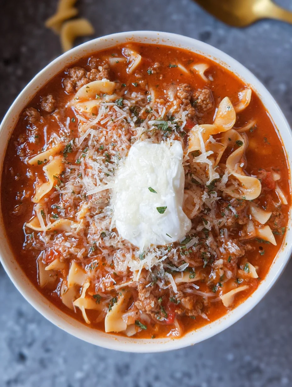 Easy Lasagna Soup