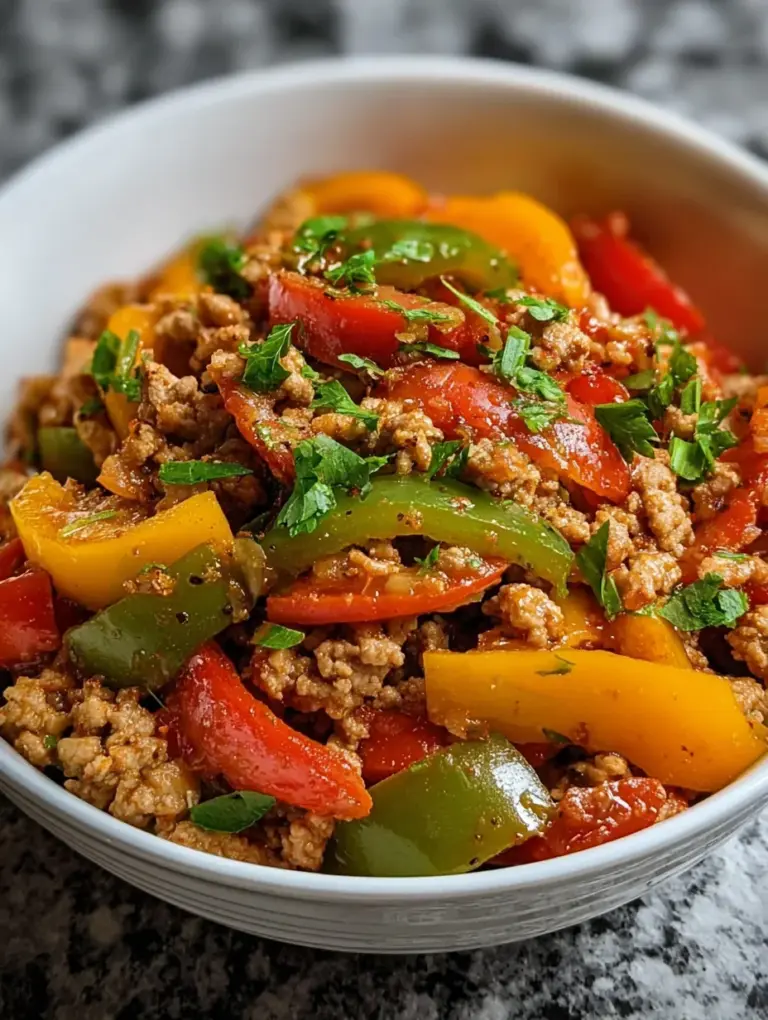Ground Turkey and Peppers