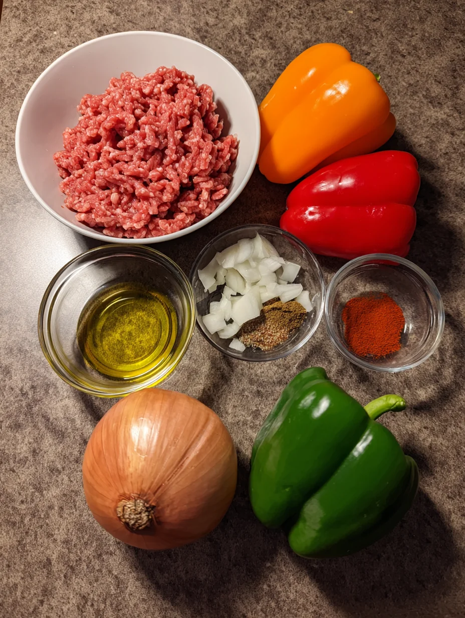 Ground Turkey and Peppers