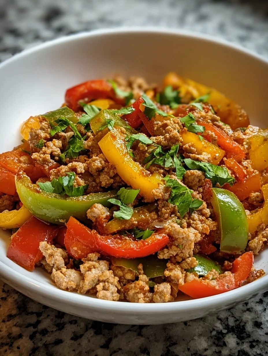 Ground Turkey and Peppers