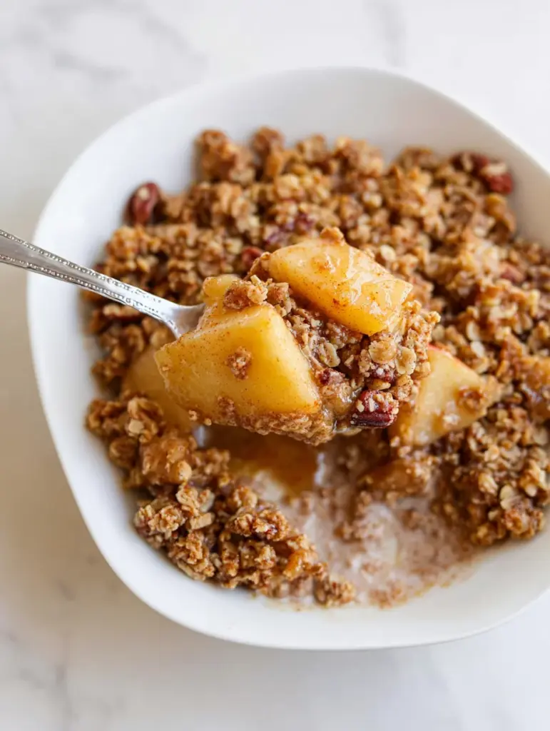 Healthy Breakfast Apple Crumble