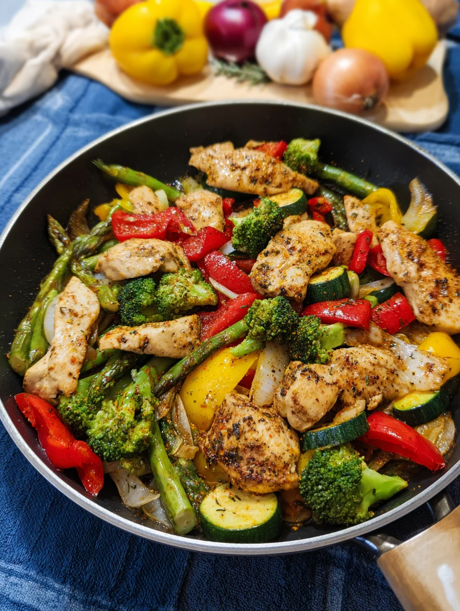 Healthy Chicken and Vegetables Skillet