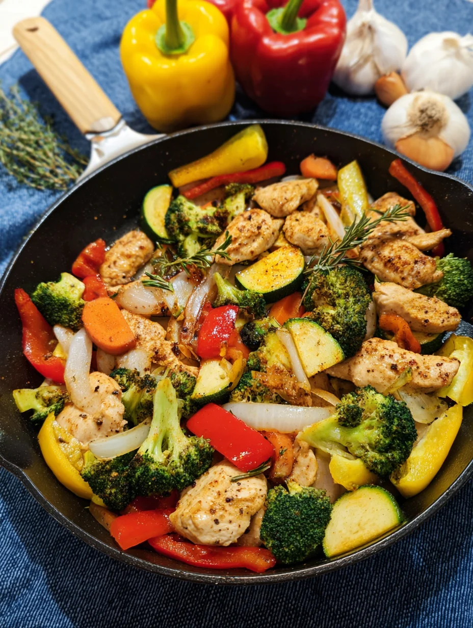 Healthy Chicken and Vegetables Skillet