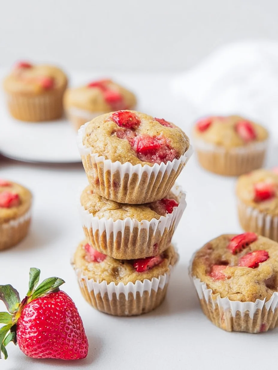 Healthy Strawberry Banana Yogurt Muffins